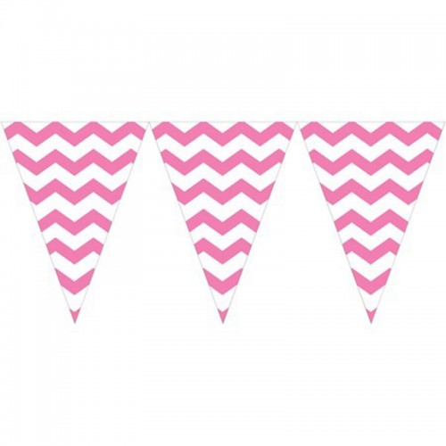 Bandeirolas Chevron Rosa Forte